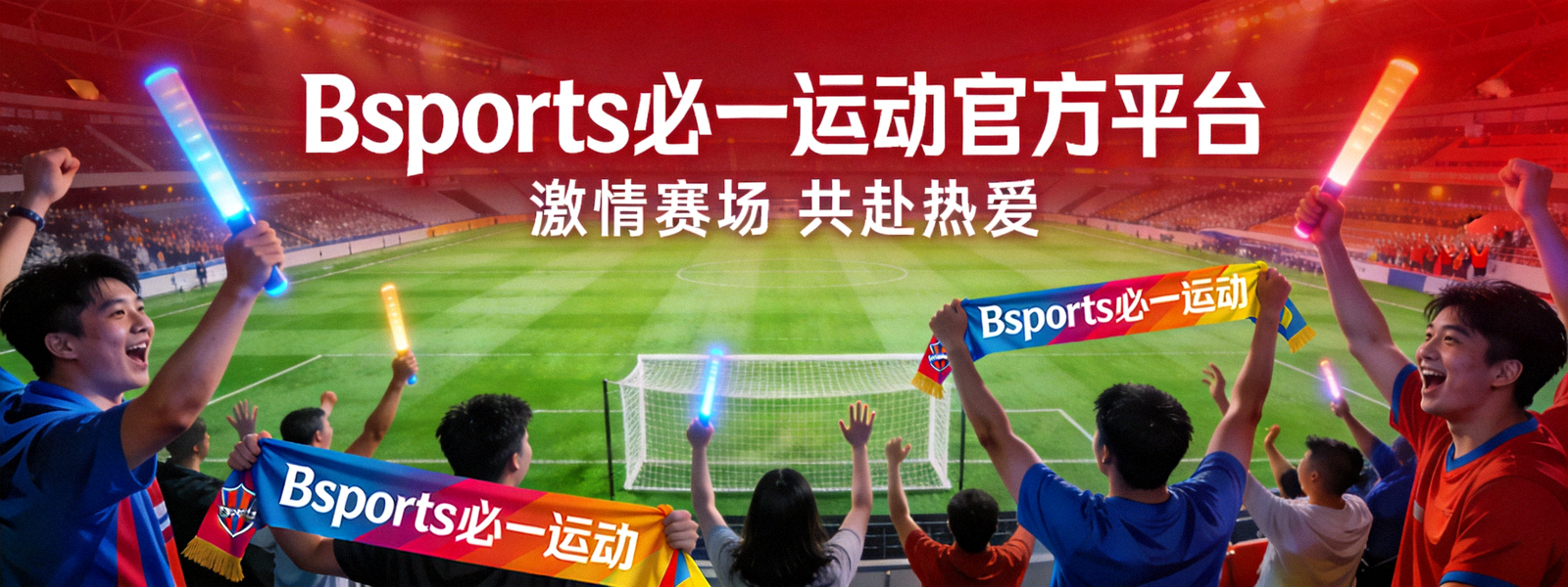 Bsports必一运动官方平台主横幅展示足球场与球迷热烈氛围